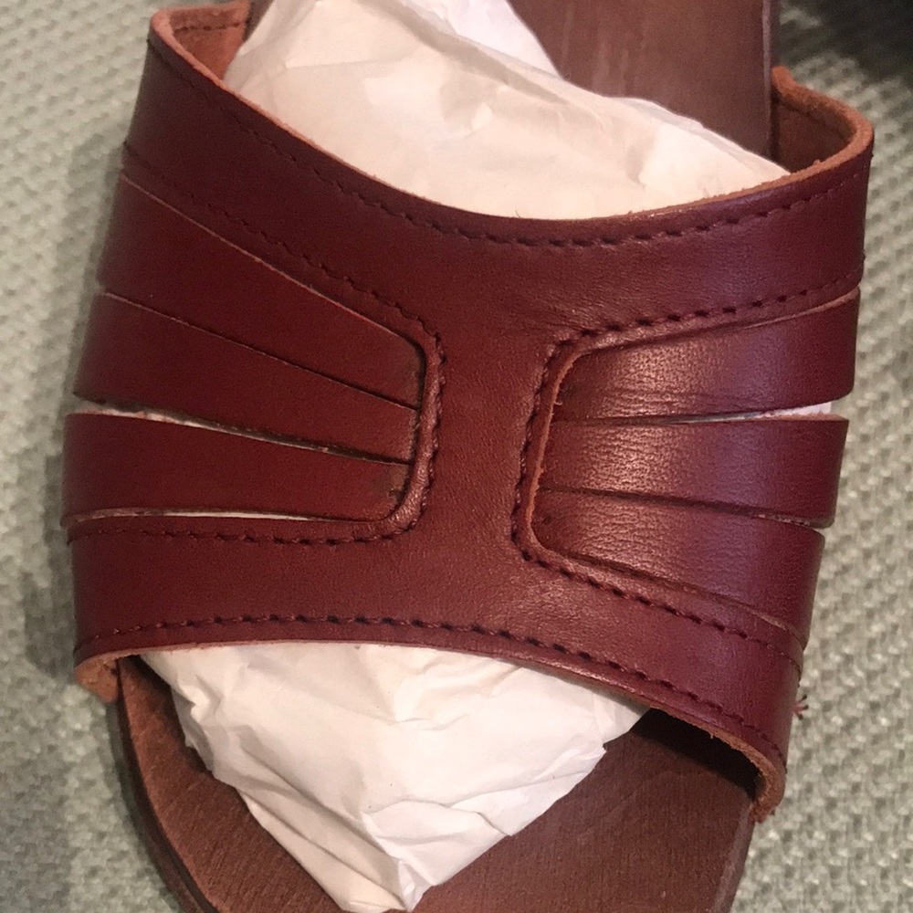 Swedish Hasbeens Bordeaux Strap Sandal - Picture 8 of 11